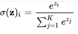 Softmax Equation.