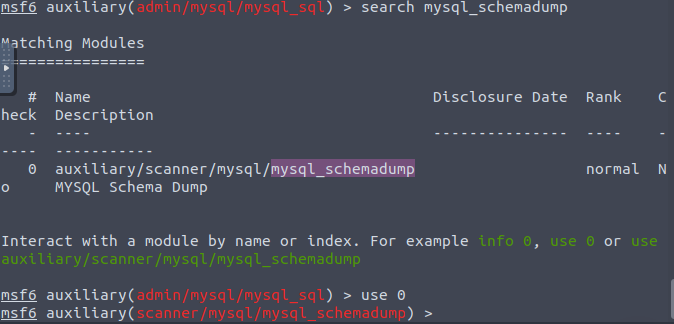 MySQL Schemadump
